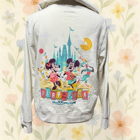 Disney Parks “Play in the Park” Zip-Up Hoodie – Women’s M Mickey Minnie Goofy - Picture 2 of 7